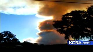 Wildfire threatens homes in Lake county