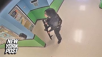 Disturbing new footage shows Salvador Ramos in Uvalde school, cops running | New York Post