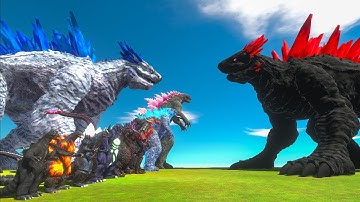 Evolution of Godzilla | Shimo Who can defeat Red Evil Shimo? Animal Revolt Battle Simulator