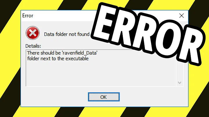 Error Data folder not found There should be '_Data' folder next to the executable