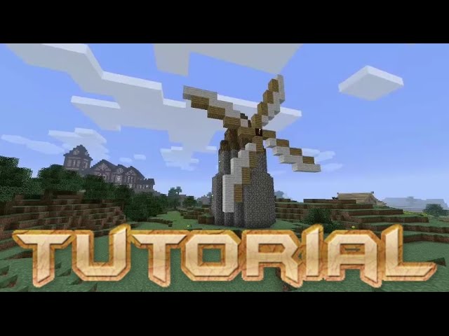 Minecraft PE: COMO CONSTRUIR UM MOINHO DE VENTO MEDIEVAL 
