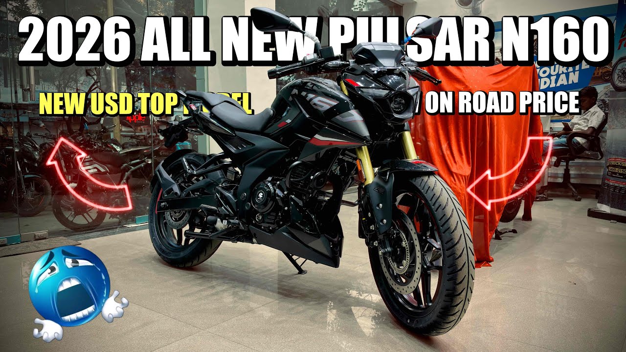 All New 2026 Bajaj Pulsar N160 USD Top Model ❤️| Brooklyn Black Colour 😍 Updated Model or Not? 🤔