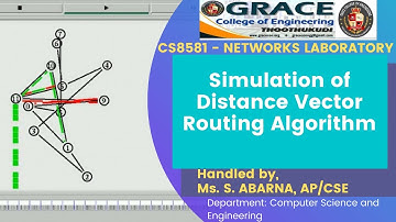 GRACE COE-CSE-CS8581-Networks Laboratory-Ex8a-SIMULATION OF DISTANCE VECTOR ROUTING ALGORITHM