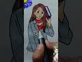 How to draw a Ghibli potrait art #viralshort #drawing #shortsvideo #painting #art  #shortsfeed