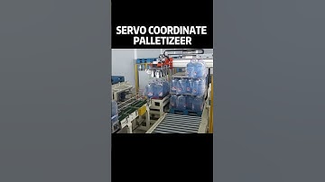 Servo coordinate palletizer for 5 gallon jugs #packing #palletizer #machine #factory #foryou
