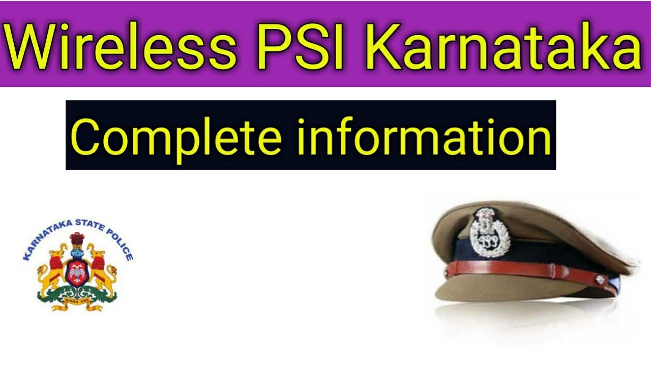 Wireless Psi Karnataka Complete Details Psi Wireless Complete Details Qualification For Psi Psi Youtube