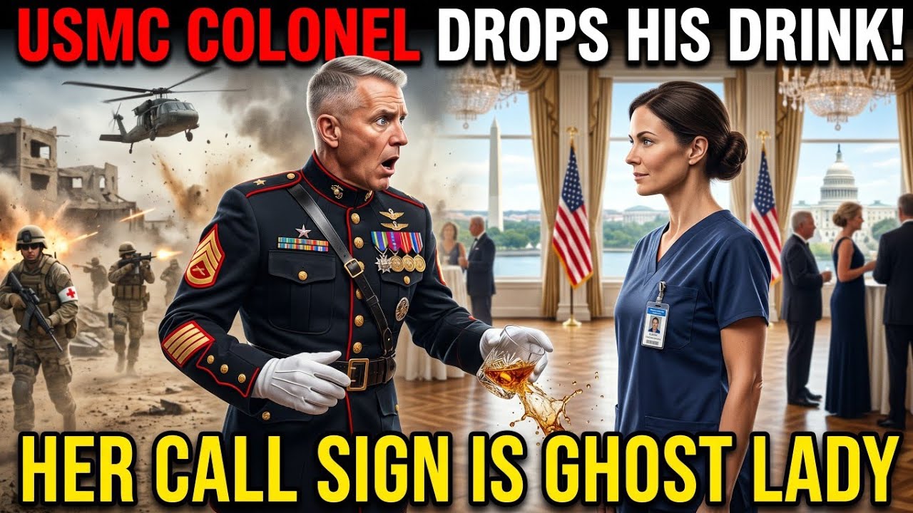 USMC Colonel Drops His Drink When Nurse Reveals Call Sign "Ghost Lady" – Emotional Afghanistan... - YouTube
