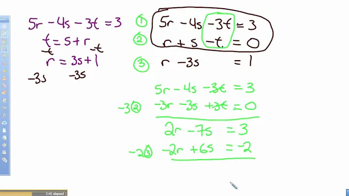Mr. Teschner's Math - Solve system of 3 Equations 3 Variables