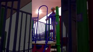 Blippi Goes Down the RED Slide!🛝🔴 | #shorts #blippi #blippishorts