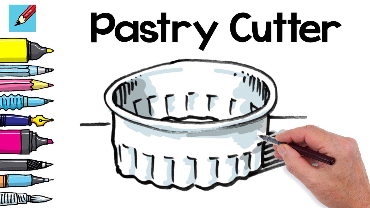 How to draw a pastry or cookie cutter real easy 