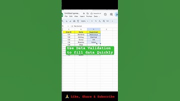 Quick Data entry in Google Sheets #shorts #excel   ✌️Pro tips and tricks
