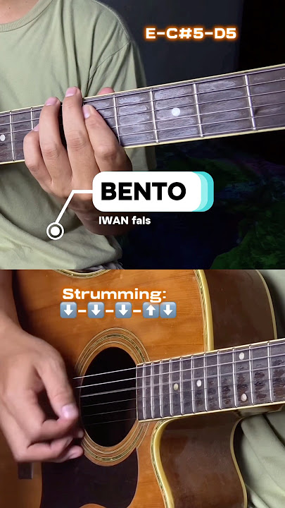 Bento - Iwan fals Tutorial gitar (intro) #guitar #chordgitar #cover #music
