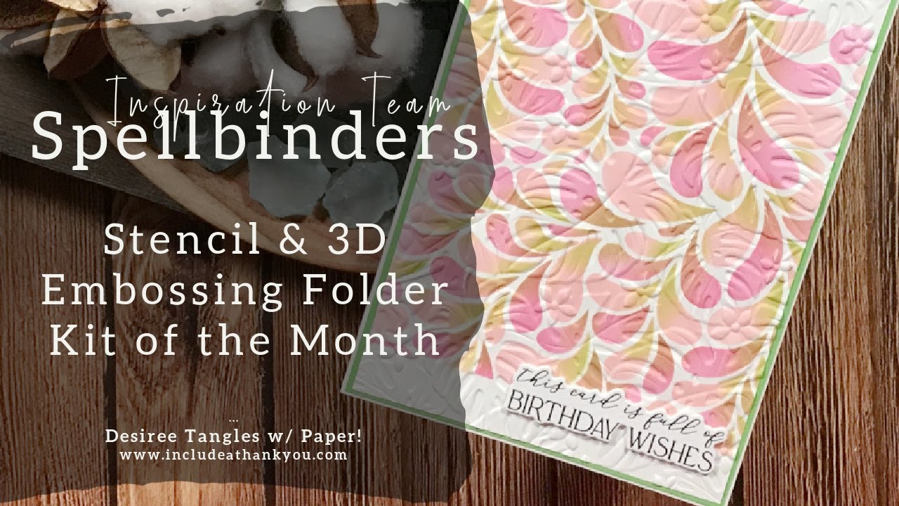 Adding lots of Texture! | Spellbinders Monthly Club Kits | Stencil & 3D ...