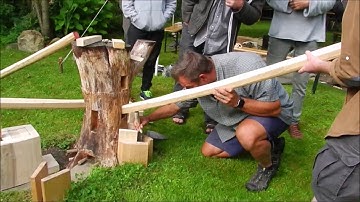 Flintknapping: Blade production with lever pressure and Blades hafted as draw knives