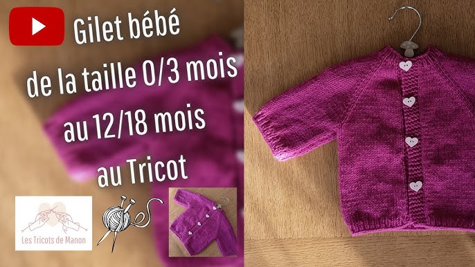 Brassière bébé 0/3 mois au tricot : 2ème partie ! 