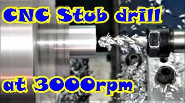 Small CNC lathe, aluminium drilled with cnc stub drill turned & parted with carbide inserts