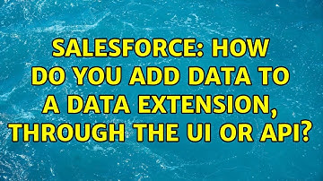 Salesforce: How do you add data to a data extension, through the UI or API?