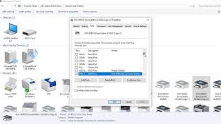 how to check and change printer port