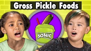KIDS TRY GROSS PICKLE FLAVORED FOODS! Kids Vs. Food