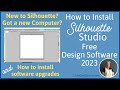 How to download Free Silhouette Studio software, Which Version, and Add upgrade license 2023