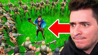 FUI CAÇADO POR 100 JOGADORES NO FORTNITE!