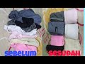 Cara melipat celana dalam simple dan rapi|tutorial melipat singlet anak