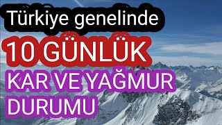 Türkiye genelinde 10 günlük hava durumu (16 ve 25 mart)