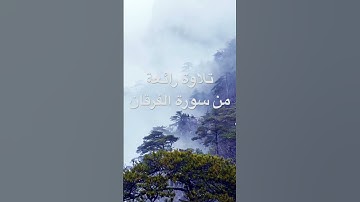 تلاوة هادئة من سورة الفرقان ما شاء الله
