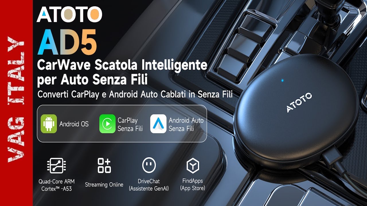 ATOTO AD5 カーエンターテインメントAIボックス ATOTO AD5 無線ルーター｜ChatGPT AI・256GB対応・デュアルWiFi