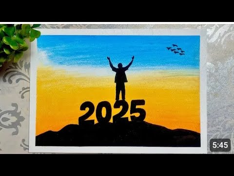 New Year Special Paintings 2025 Beautiful And Easy Paintings Easy Hqdefault