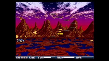 [Amiga] T-Racer demo - Full Run no death - Score: 23080