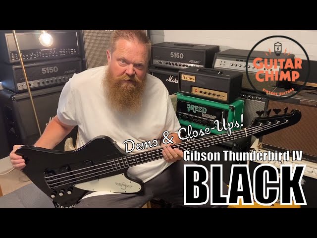 1997 Gibson Thunderbird IV Ebony Black - YouTube