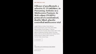 Efficacy Of Guselkumab, A Selective Il-23 Inhibitor, In Preventing Arthritis In A Mul... Rtcl.tv