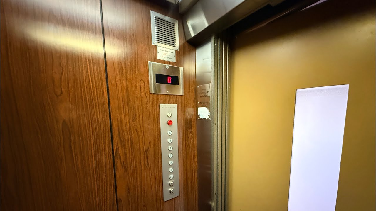 Beautiful 1968 Westinghouse traction elevator - Marseille, France