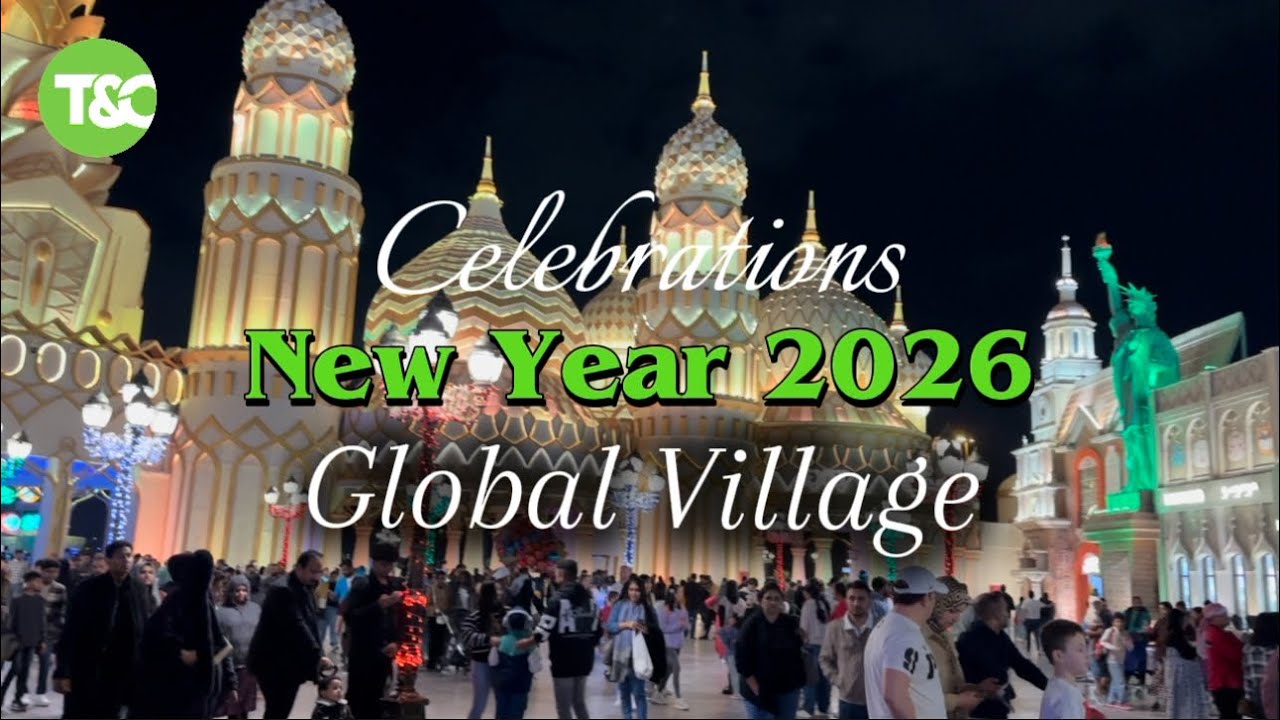 New Year 2026 Celebration at Global Village Dubai 🇦🇪 | Fireworks, Drone Show & World Cultures