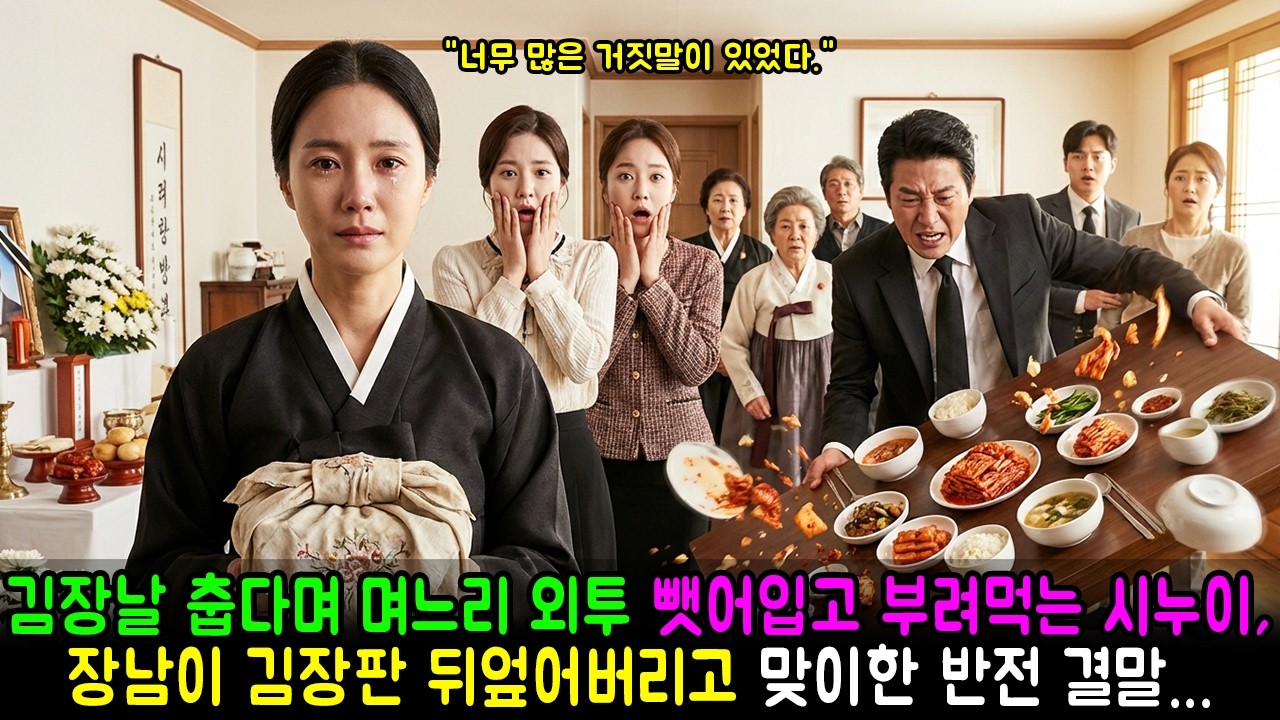 김장날 춥다며 며느리 외투 뺏어입고 부려먹는 시누이, 장남이 김장판 뒤엎어버리고 맞이한 반전 결말... | 감동사연 | 고부사연 | 반전사연
