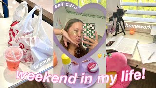 WEEKEND IN MY LIFE ~ self care, starbucks, homework, & more