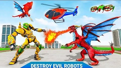 Robot Machine Mutfilim,Police Truck Robot with Dragon Robot warrior-Temu Gamer.