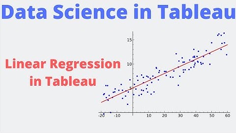 Linear Regression Model in Tableau | Data Science in Tableau