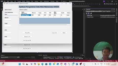 Demo Program Aplikasi Pengolahan Nilai Mahasiswa | UAS Pemrograman Visual UNSIA