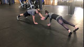 High Five Partner Planks Exercise