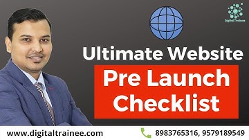 Ultimate Website Pre-Launch Checklist | Digital Trainee