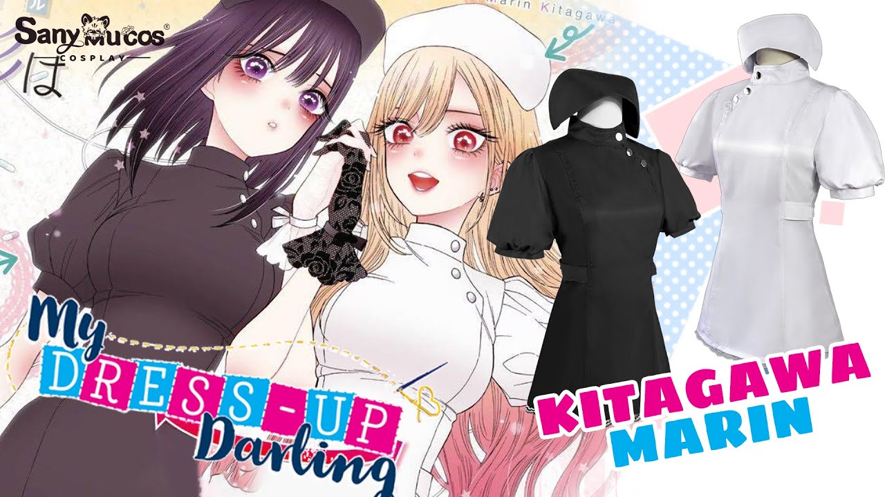 【SanyMuCos】My Dress-Up Darling Nurse Marin Kitagawa Cosplay Costume Plus Size Detail Show
