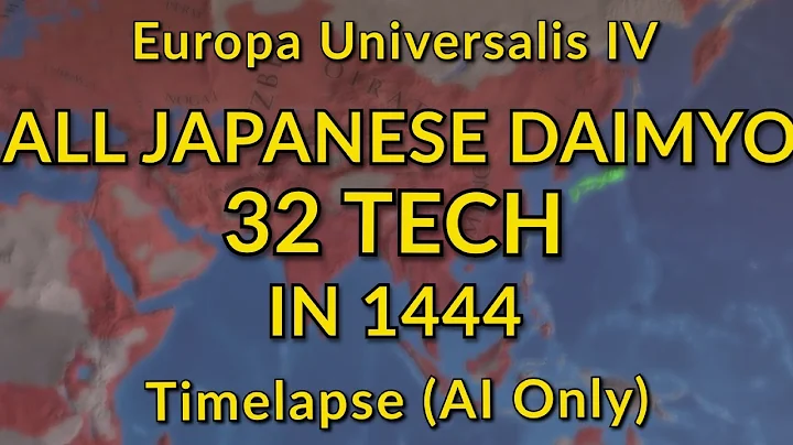 EU4 but every Japanese Daimyo has 32 Tech in 1444 | AI timelapse