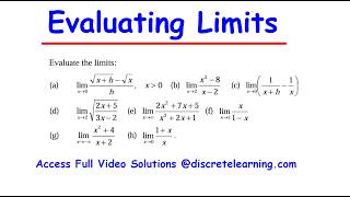 Evaluating Limits in Calculus | Easy Explanation with Examples
