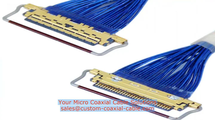 Ultra-fine Coaxial Wire Assembly I-PEX 2576-040 AWG 38 micro coax for AR VR headsets Low Battery Aud