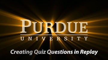 Replay - Creating Quiz Questions