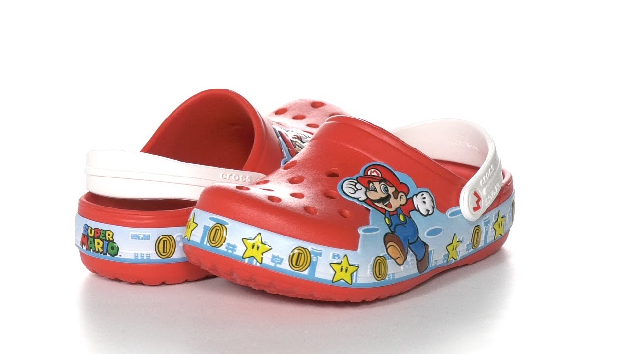 Crocs Kids Fun Lab Super Mario Lights Clog (Toddler/Little Kid) SKU:  9435266 - YouTube