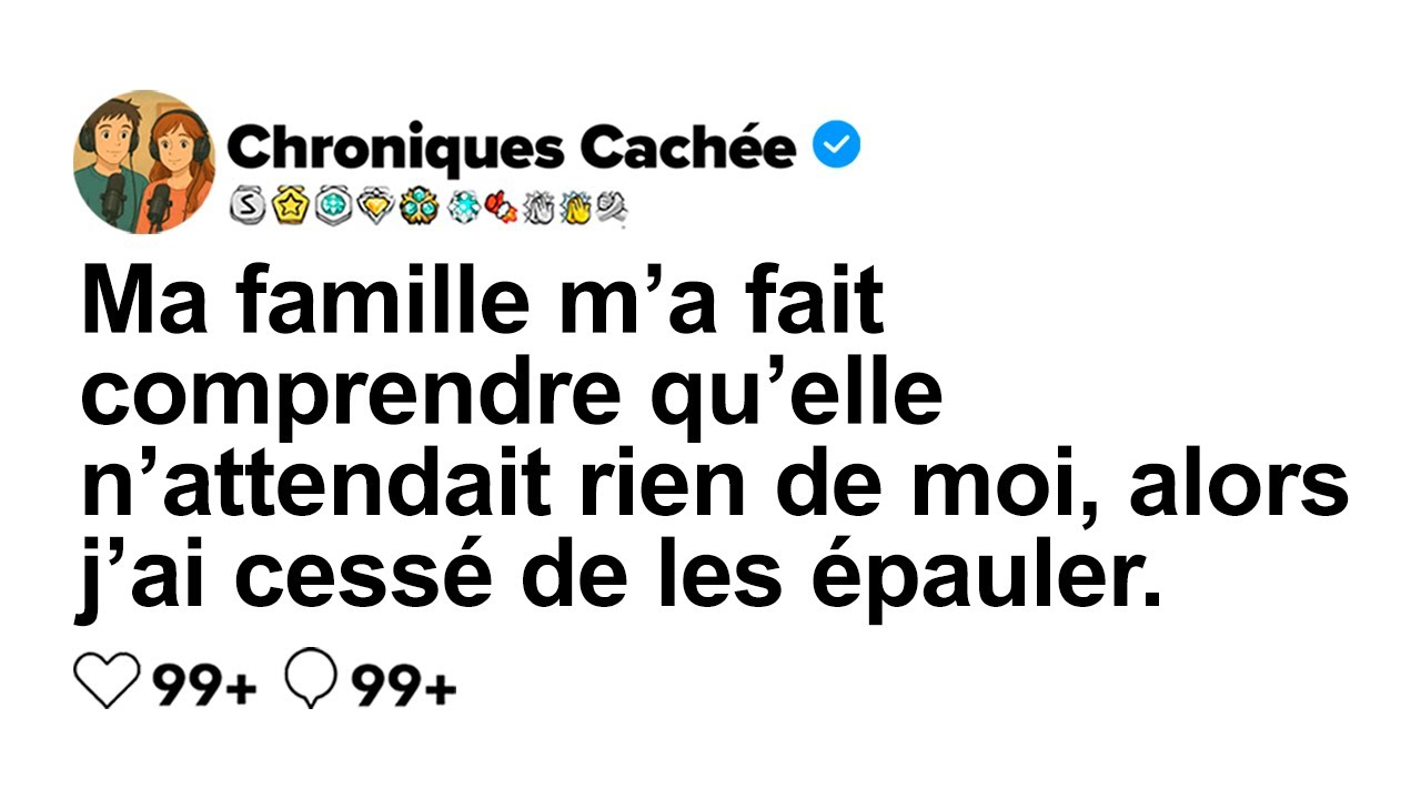 [HISTOIRE COMPLÈTE] Ma famille a dit qu’elle n’avait pas besoin de moi—alors j’ai cessé d’aider.