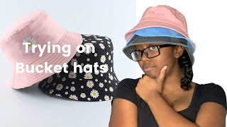 IS MY HEAD TO BIG | trying on bucket hats from shein (haul)